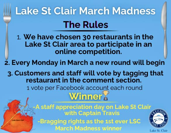March Madness Battle of Restaurants On Lake St. Clair